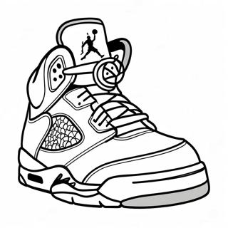 Pagina Para Colorir Do Design Colorido Do Tenis Jordan 5 30165-23843