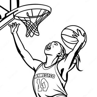 Pagina Para Colorir De Jogador Da Wnba Dinamico Enterrando 30855-24399