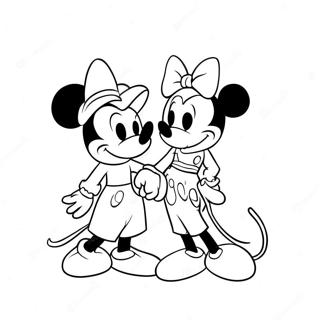 Pagina Para Colorir Do Mickey E Da Minnie Se Divertindo Juntos 31983-25291