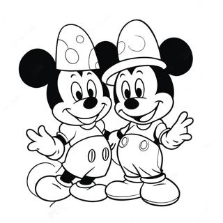 Pagina Para Colorir Do Mickey E Da Minnie Se Divertindo Juntos 31983-25292