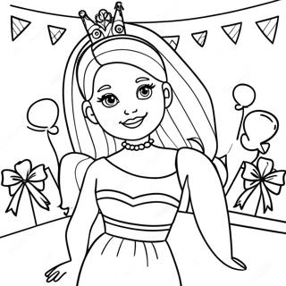 Pagina Para Colorir Barbie Feliz Aniversario 32173-25447