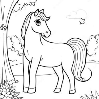 Pagina Para Colorir Da Barbie E Seu Cavalo 32213-25490