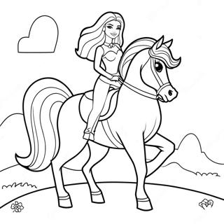 Pagina Para Colorir Da Barbie Montando Um Cavalo Majestoso 32214-25469