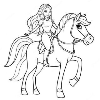 Pagina Para Colorir Da Barbie Montando Um Cavalo Majestoso 32214-25470