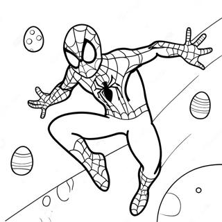 Pagina Para Colorir Homem Aranha Com Ovos De Pascoa Coloridos 32304-25539