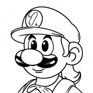 Rosto Do Mario Páginas Para Colorir