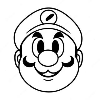 Rosto Do Mario Páginas Para Colorir