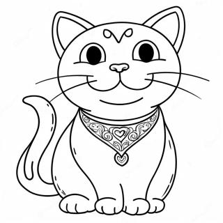 Pagina Para Colorir De Gato Estiloso Com Atitude 35114-27769