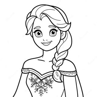 Princesa Disney Congelada Páginas Para Colorir