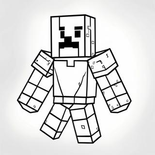 Armadura De Diamante Minecraft Steve Páginas Para Colorir