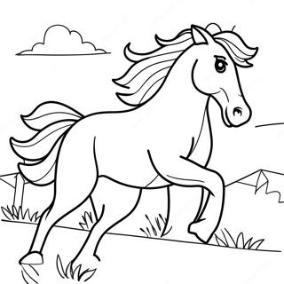 Pagina Para Colorir De Cavalo Selvagem Realista Galopando 3650-2918