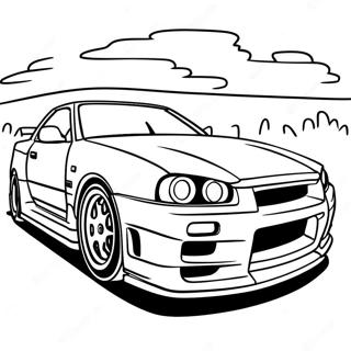 Pagina Para Colorir Carro Esportivo Nissan Skyline R34 36543-28909