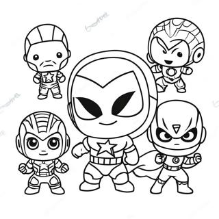 Baby Marvel Cute Chibi Vingadores Páginas Para Colorir