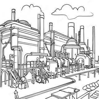 Pagina Para Colorir Da Cena Da Fabrica Da Revolucao Industrial 37533-29675