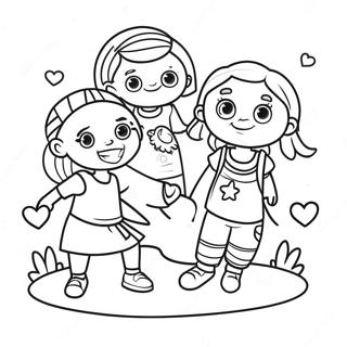 Pagina Para Colorir De Criancas Multiculturais Brincando Juntas 39853-31511