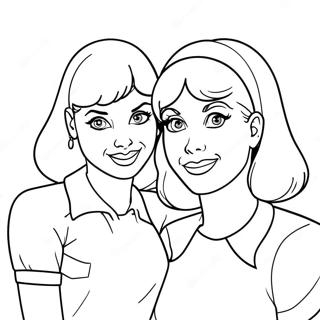 Betty E Veronica Páginas Para Colorir