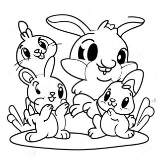 Pagina Para Colorir Bunny E Amigos Tiny Toons 40064-31669