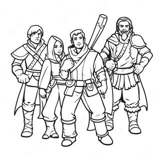 Pagina Para Colorir Festa De Aventureiros Dnd 4011-3195