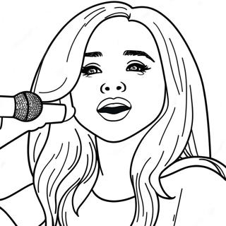 Pagina Para Colorir Sabrina Carpenter Cantando 40534-32098