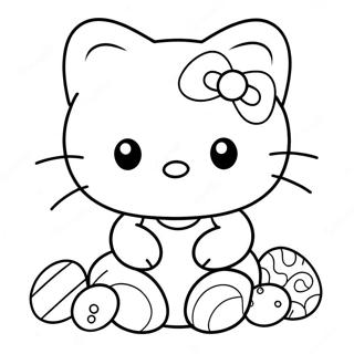 Hello Kitty Páscoa Páginas Para Colorir