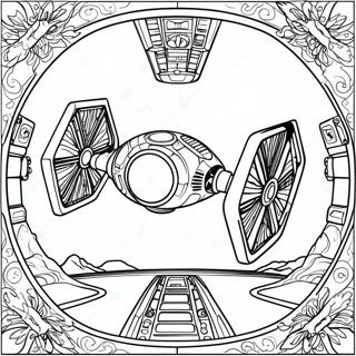 Pagina Para Colorir Batalha Espacial Detalhada Do Tie Fighter 43184-34161