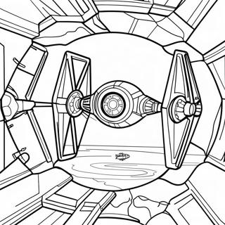 Pagina Para Colorir Batalha Espacial Detalhada Do Tie Fighter 43184-34164