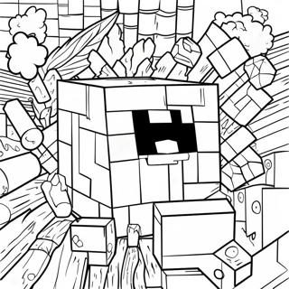 Minecraft Tnt Páginas Para Colorir