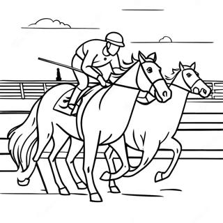 Pagina Para Colorir De Corrida Empolgante De Derby 43374-34279