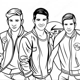 Big Time Rush Páginas Para Colorir