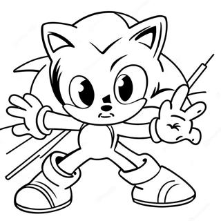 Pagina Para Colorir Da Cena De Acao Do Sonic Prime 43494-34362