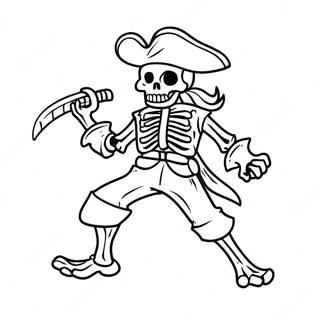 Pagina Para Colorir Esqueleto Pirata Aterrorizante Com Espada 44174-34913