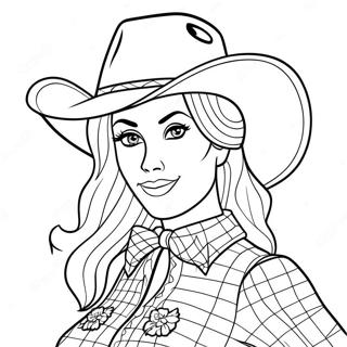 Barbie Cowgirl Páginas Para Colorir