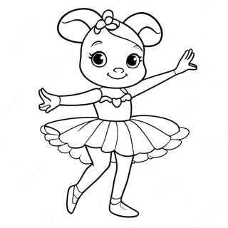 Pagina Para Colorir Angelina Ballerina Em Um Tutu Bonito 46554-36802