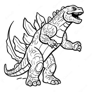 Pagina Para Colorir Do Godzilla Rugindo Furiosamente 47084-37228