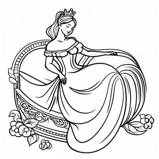 Pagina Para Colorir Da Princesa Elegante Dormindo Em Uma Ervilha 47124-37256