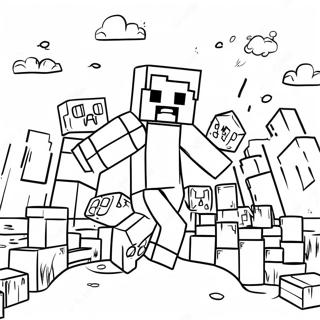 Pagina Para Colorir Aventura De Adicao Do Minecraft 47514-37570