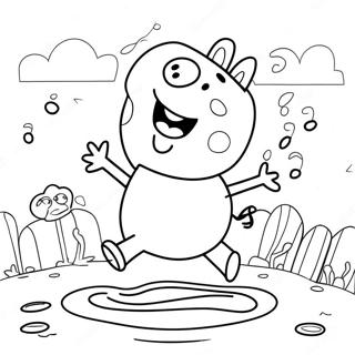 Pagina Para Colorir Peppa Pig Pulando Em Pocas De Lama 47544-37596