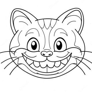 Pagina Para Colorir Do Gato De Cheshire Sorridente 47774-37769