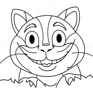 Pagina Para Colorir Do Gato De Cheshire Sorridente 47774-37771