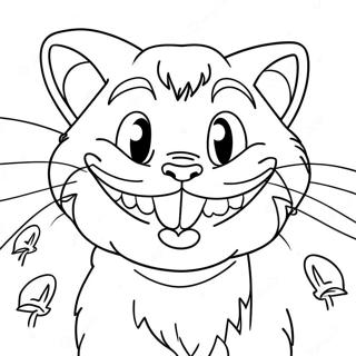 Pagina Para Colorir Do Gato De Cheshire Sorridente 47774-37772