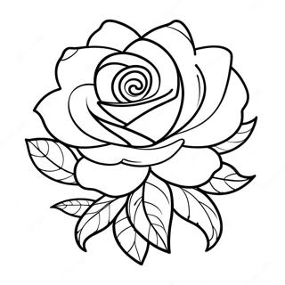 Pagina Para Colorir Da Rosa De Tatuagem Gotica 47784-37783