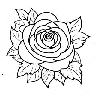 Pagina Para Colorir Da Rosa De Tatuagem Gotica 47784-37784