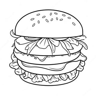 Pagina Para Colorir Do Hamburguer 4860-3869