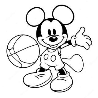 Mickey Mouse Basquete Páginas Para Colorir