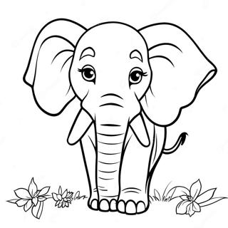 Pagina Para Colorir Do Elefante Realista 49073-38810