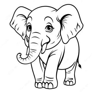 Pagina Para Colorir Do Elefante Realista 49073-38811