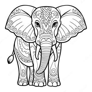 Pagina Para Colorir Do Majestoso Elefante Africano 49074-38814