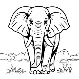 Pagina Para Colorir Do Majestoso Elefante Africano 49074-38815