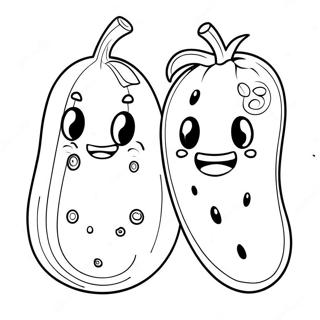 Pagina Para Colorir Do Bob O Tomate E Do Larry O Pepino 4961-3956