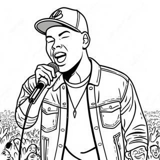 Pagina Para Colorir Do Kane Brown Cantando No Palco 50594-40017